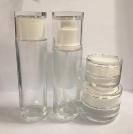 Опарник и лосьон повторно использованные кругом стеклянные косметические разливают картину и Silkscreen по бутылкам OEM Skincare упаковывая для макияжа