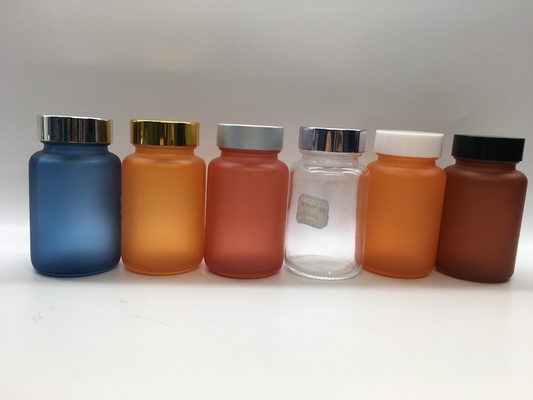 Просвечивающая бутылка капсулы матированного стекла гальванизирует MSDS для лекарств