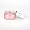 Винт серебра опарника 50g розовой картины цвета стеклянный косметический вверх по крышке для сливк заботы кожи