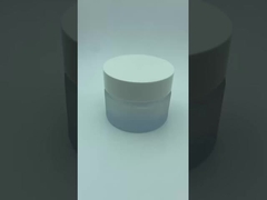 Косметическая банка 100 мл. Спрей-покрытие «Ледяной цветок». Банка с белой крышкой для крема. Упаковка для ухода за кожей OEM.