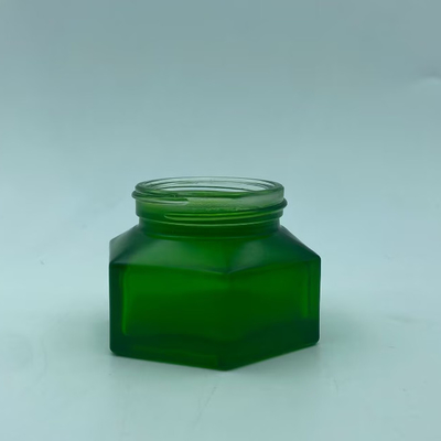 Cosmetic Jars Packaging 50g Emerald Cream Jar with wood finish Plastic Cap Cream jar
