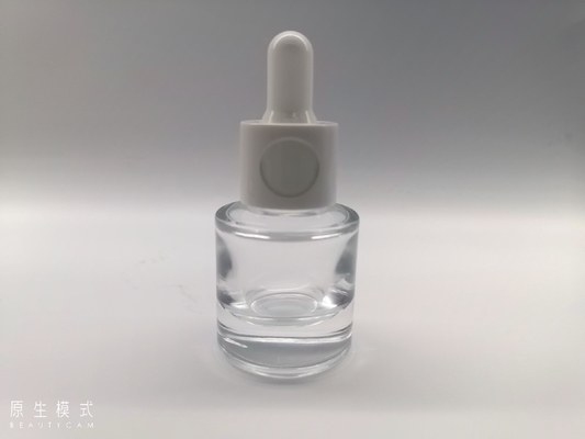 стеклянный логотип печатания Silkscreen бутылки капельницы кнопки 15ml для сыворотки Skincare