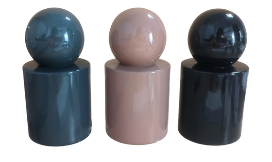 Custom 30ml & 50ml Luxury Glass Perfume Bottles  Mist or Serum Pump Glass Bottle Round Ball Cap for Serum Product