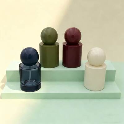 30 мл и 50 мл роскошные стеклянные бутылки для парфюмерии туман или сывороточный насос стеклянная бутылка с круглой шаровой крышкой для сывороточного продукта