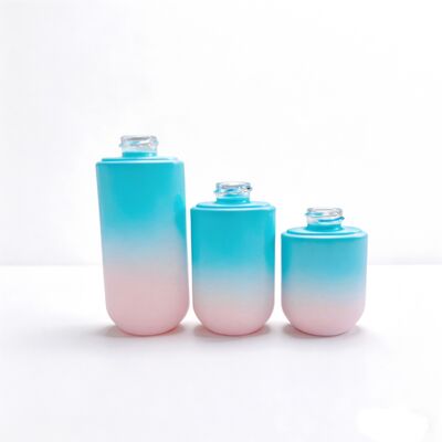 Factory Direct Sales 15ml Mini 20ml 30ml Flat Oval Lotion Glass Bottles Essential Oil Skin Care Bottle Packaging