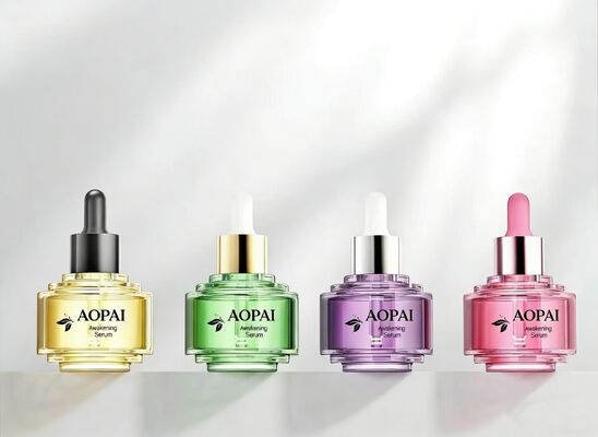 Роскошная двухцветная стеклянная бутылка-капельница емкостью 30 мл. Новый стильный дизайн для бутылки с эссенционным маслом для ухода за кожей.